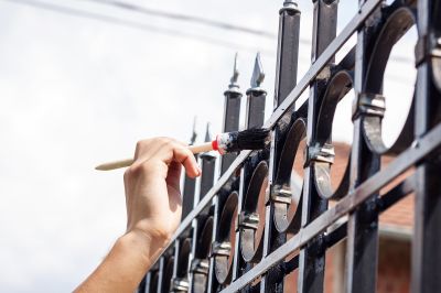 Galvanized Fence Painting in Waco, TX